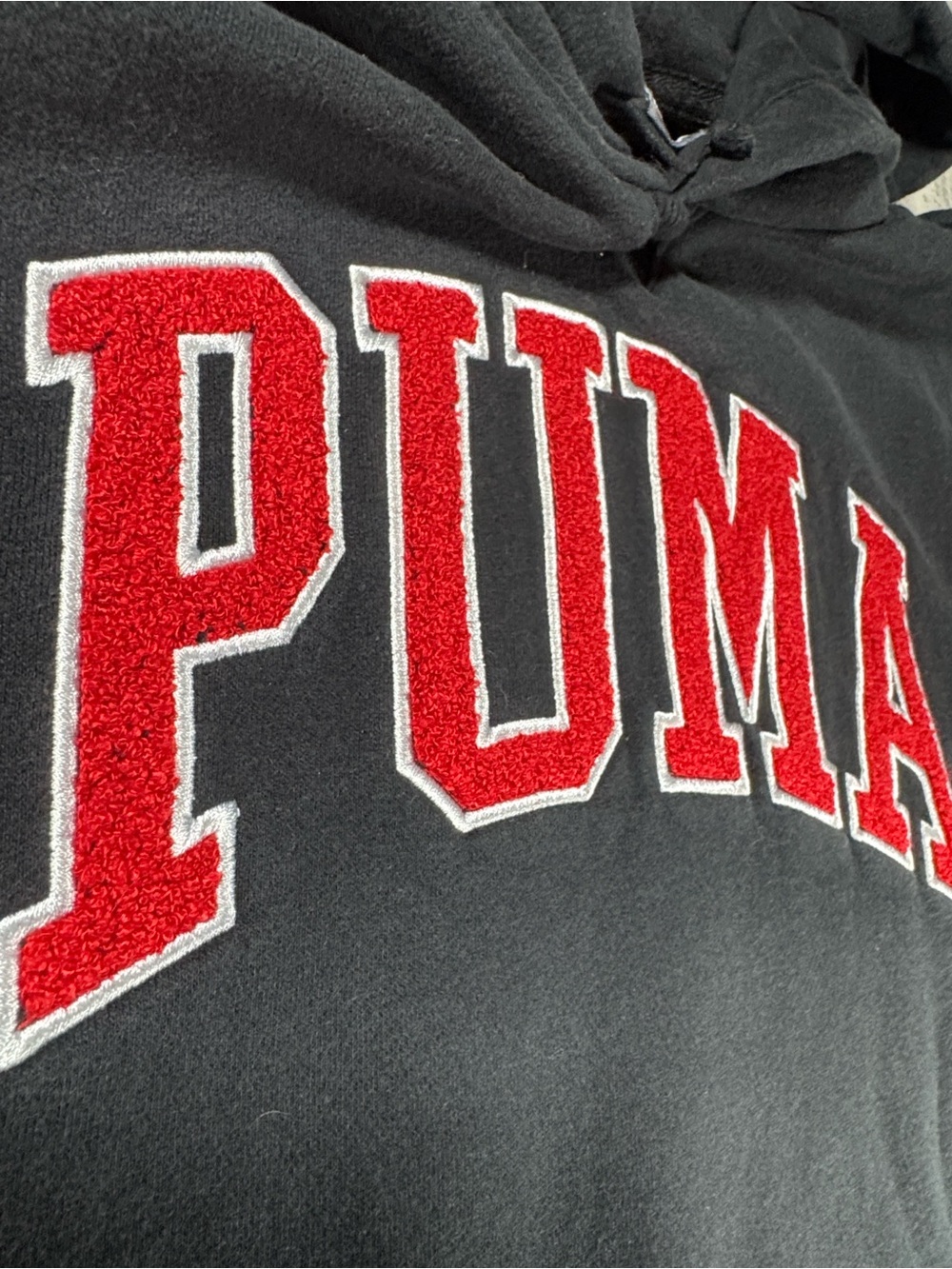 PUMA Varsity Arch Logo Hoodie Large SPELLOUT XL (14/16) Teen 23X17.5 PTP UNISEX
